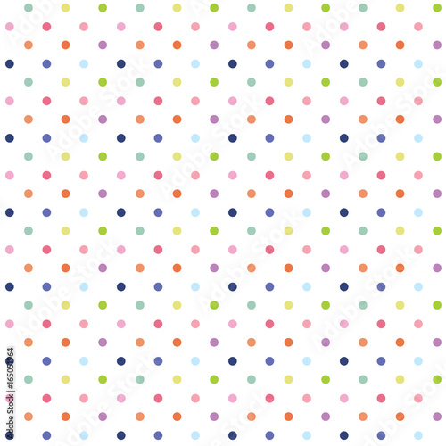 Seamless polka dots with white background