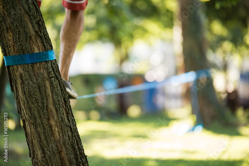 Man who came up on Slackline