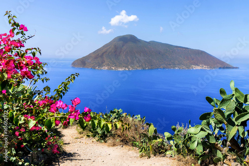 Salina vista da Lipari photo