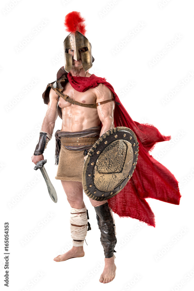 Naklejka premium Ancient soldier or Gladiator