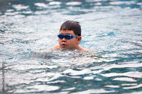 children swimming, Obese children are swimming. © thechatat