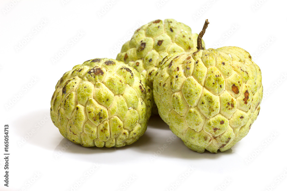 Obraz premium Sugar Apple on white background