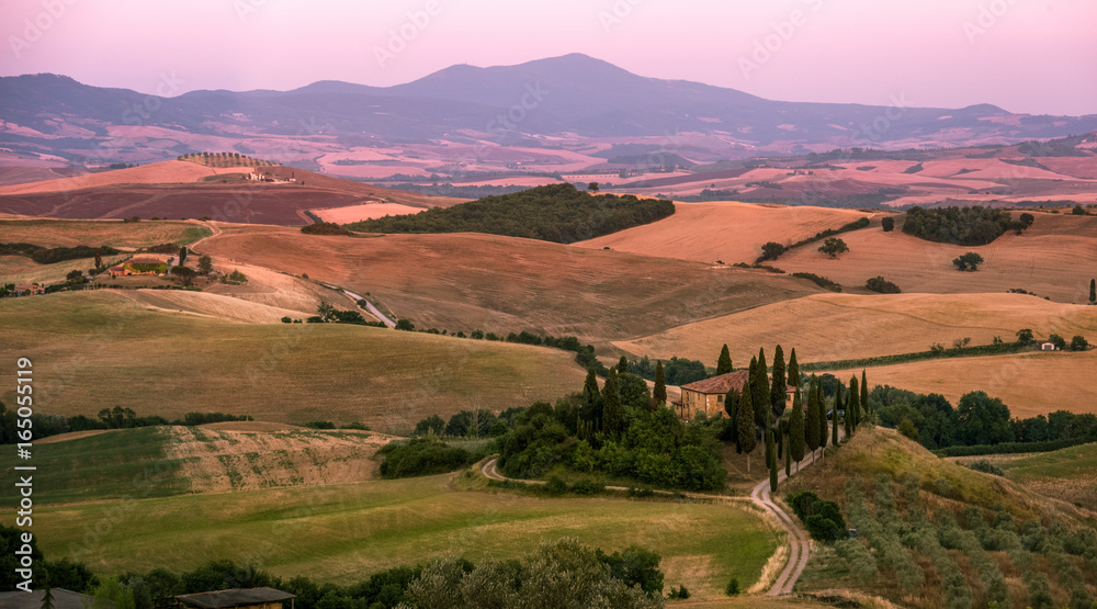 Fototapeta premium Sunset in Val d'Orcia