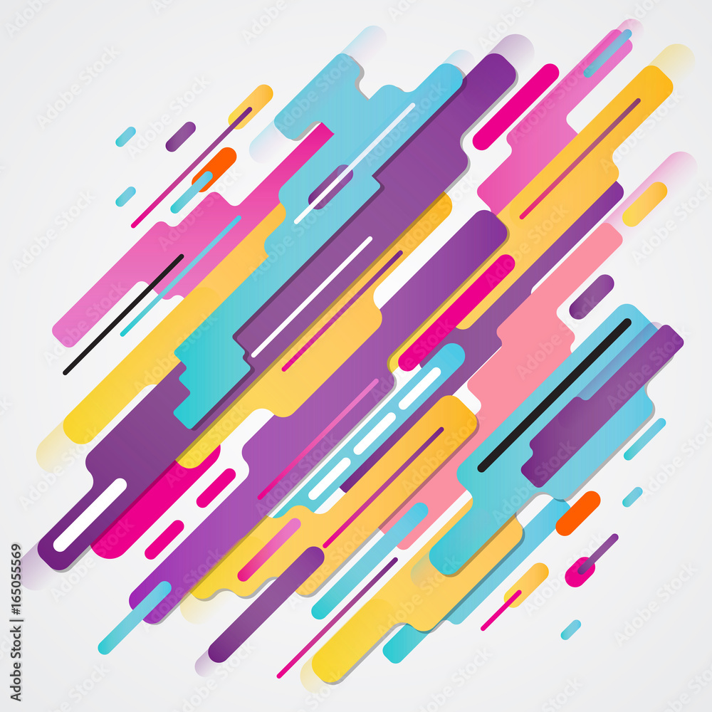 Abstraction modern style composition made of various rounded shapes in colorful. elements design, Vector Abstraction modern style composition made of various rounded shapes in colorful. elements design, Vector