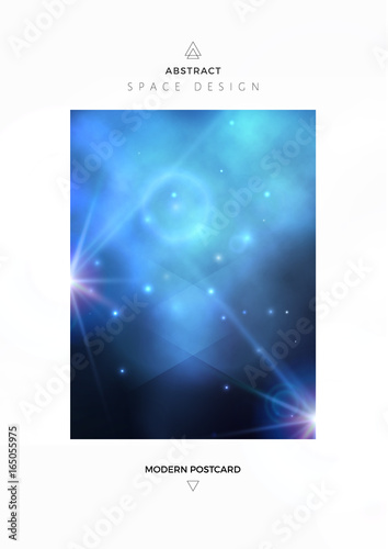 Vector space postcard desig...