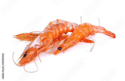 Wallpaper Mural sweet Shrimps stretch boiled on white background Torontodigital.ca