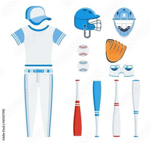 set of baseball eqipment