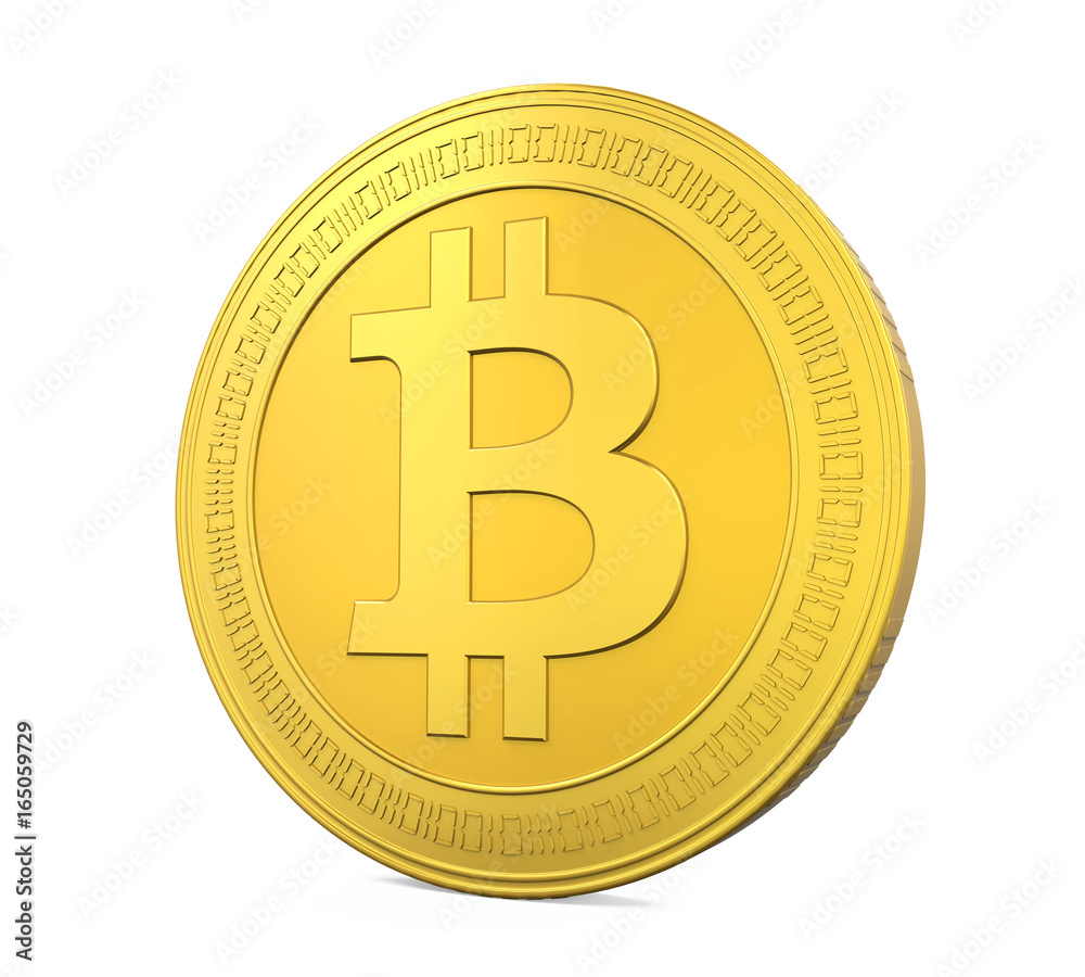 Golden Bitcoin Isolated Golden Bitcoin Isolated