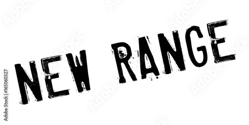 New Range rubber stamp. Grunge design with dust scratches. Effects can be easily removed for a clean, crisp look. Color is easily changed.