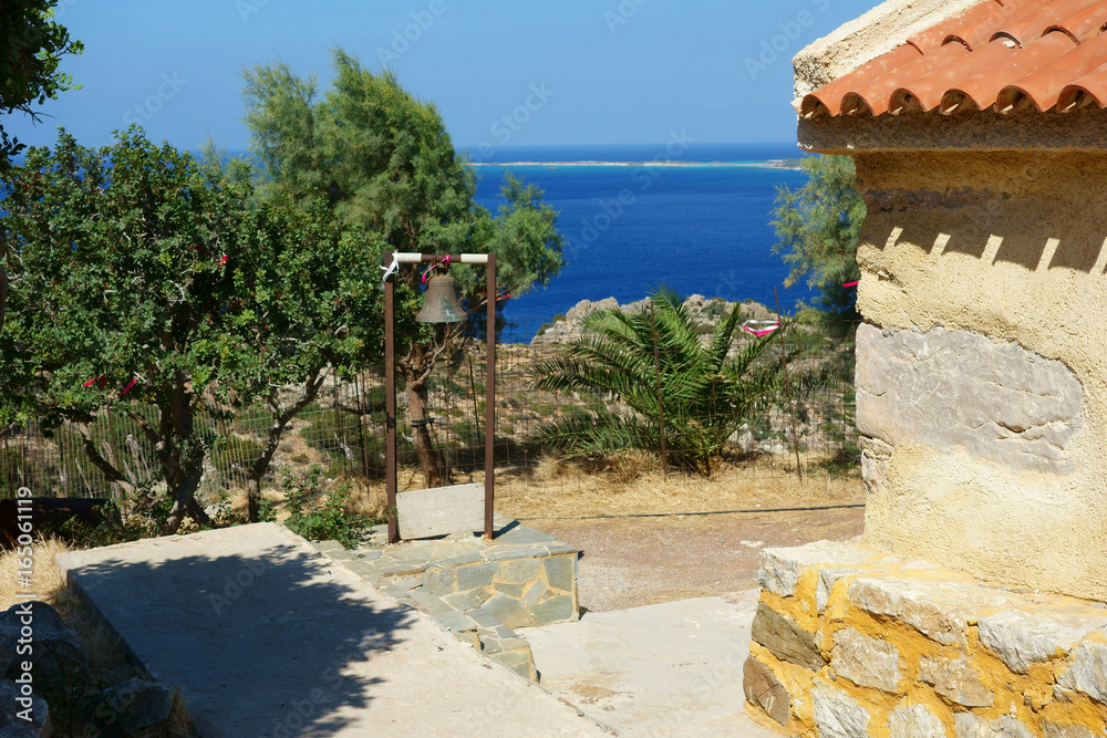 Ekklisia Agios Ioannis chapel, E4 European long distance hiking path, Crete, Greece