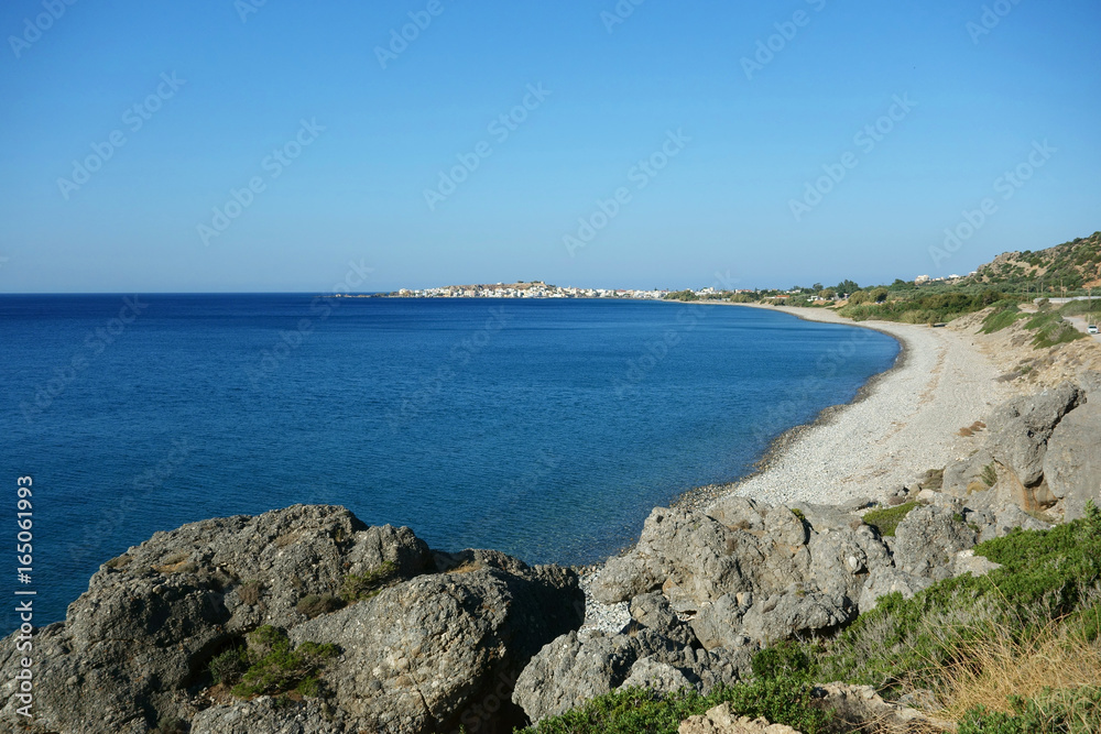 Coastline between Paleochoras and Lisos, E4 European long distance hiking path, Crete, Greece