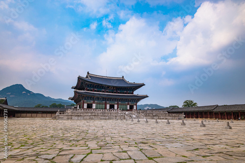 Seoul, South Korea - Geunjeongjeon Hall in Gyeongbokgung Palace.