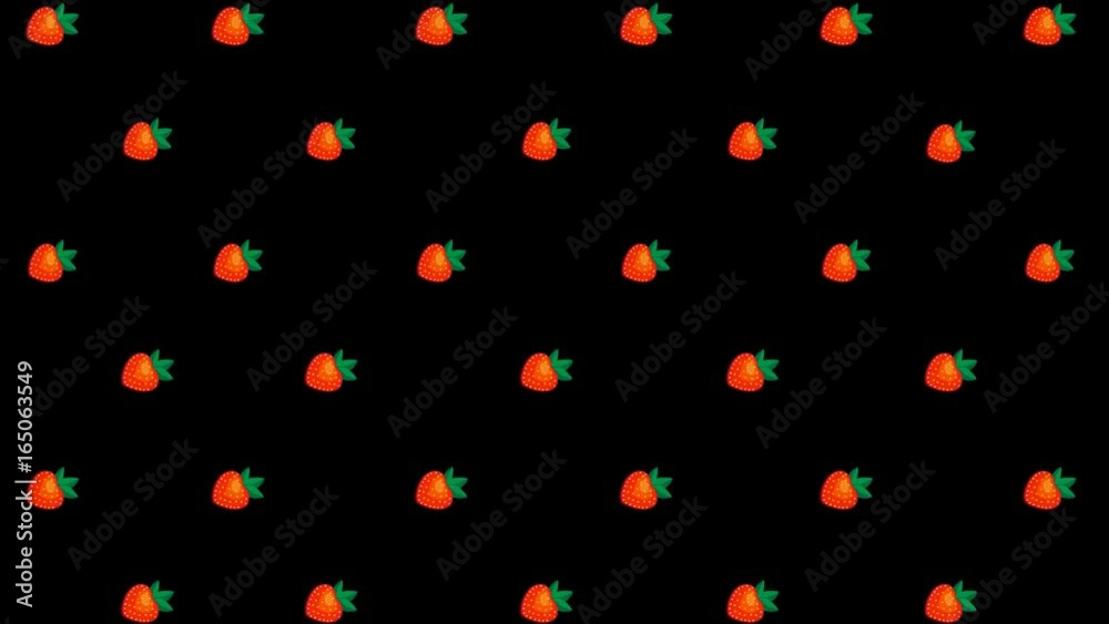 A set of Strawberry, Fly to the bottom, rotate. Flat design . Cartoon, video, animation.Alpha A set of Strawberry, Fly to the bottom, rotate. Flat design . Cartoon, video, animation.Alpha