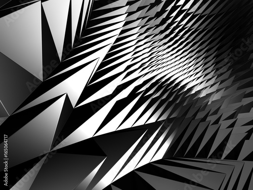 Wallpaper Mural Abstract black triangle pattern wall background Torontodigital.ca