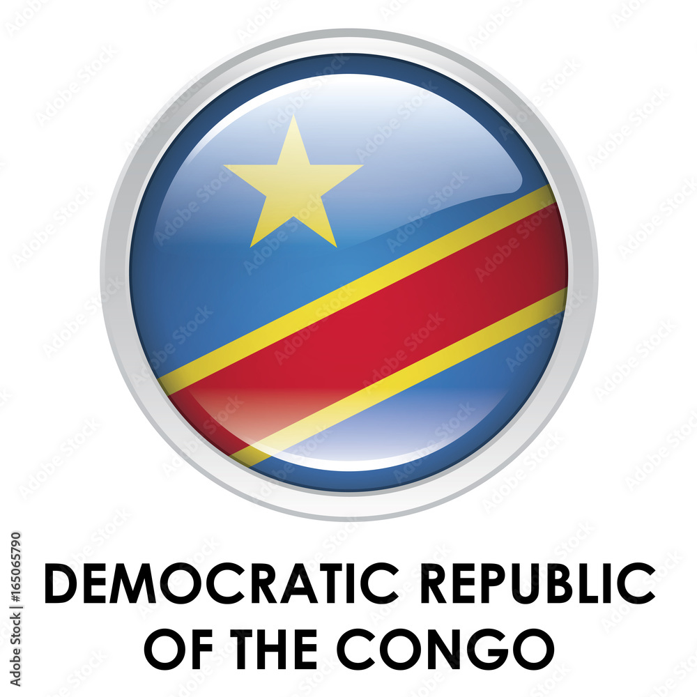 Round flag of Democratic Republic Of The Congo Round flag of Democratic Republic Of The Congo