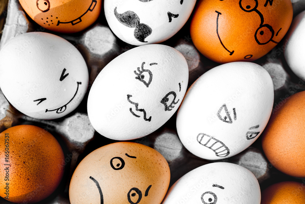 concept social networks communication and emotions - eggs concept social networks communication and emotions - eggs