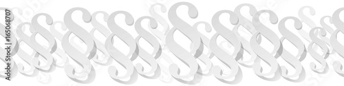Paragraph white symbol paper banner on a white background.
