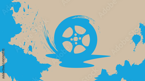Abstract Car wheel background. Agriculture and Farming. Agrotourism. Agribusiness. Design elements for info graphic, websites and print media. Vector illustration