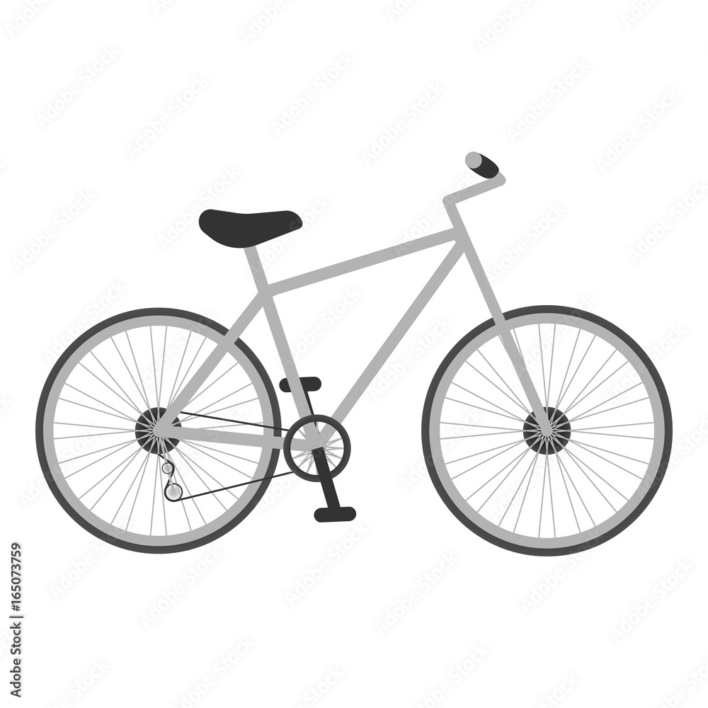 Grey Bicycle For Kids Isolated On A White Background. Grey Bicycle For Kids Isolated On A White Background.