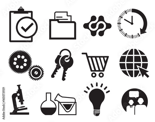 Indografik Information  icon set, isoliert auf weiß
