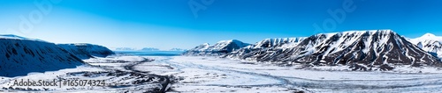 Photos Pano view over the 30km long Adventdalen from Gruve 7, near Longyearbyen