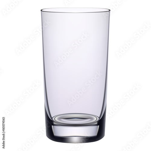 Long Drink Glass Isolated On A White Background. Vector Illustration.