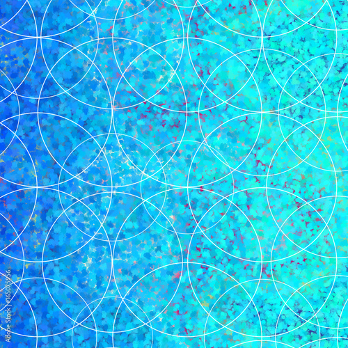 background with random circles design blue colors