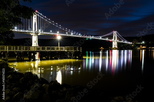 Sunset - Mid-Hudson Bridge - Hudson River - New York photo