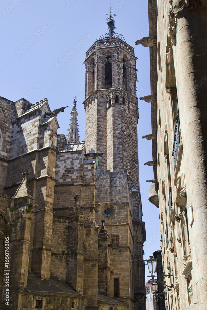 Church tower of Barcelona, Spain