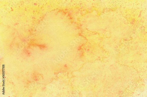 Hand Painted Huge Watercolor Background with Stains - Yellow
