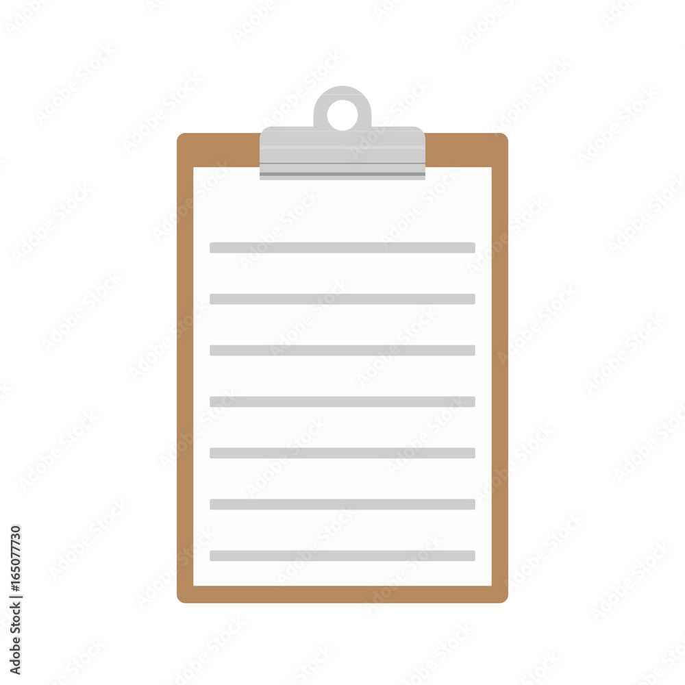 Realistic brown clipboard with blank white sheet. Templates of corporate identity. Vector illustration Realistic brown clipboard with blank white sheet. Templates of corporate identity. Vector illustration