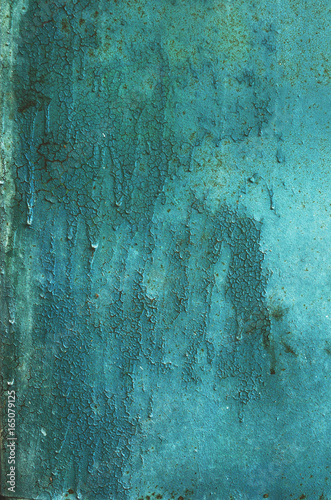 Metal rusty turquoise background
