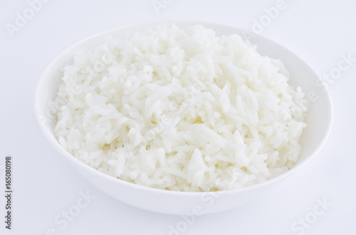 Rice Thai food on white background