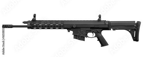 Gun rifle isolated on white