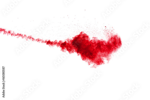 Abstract design of red powder cloud