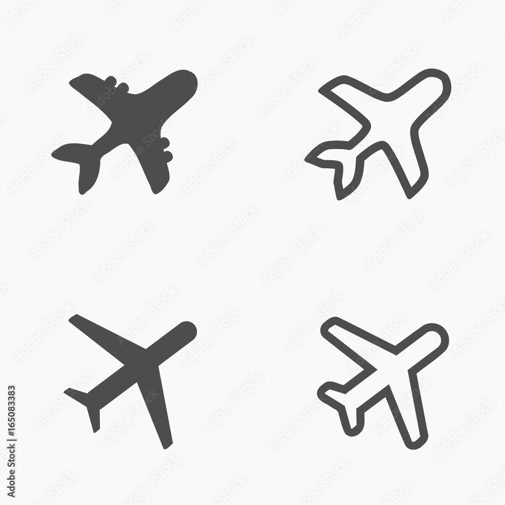 Airliner icon set