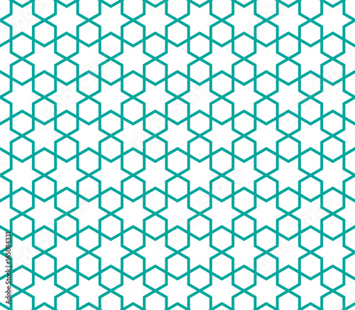 Arabic lattice geometric seamless pattern