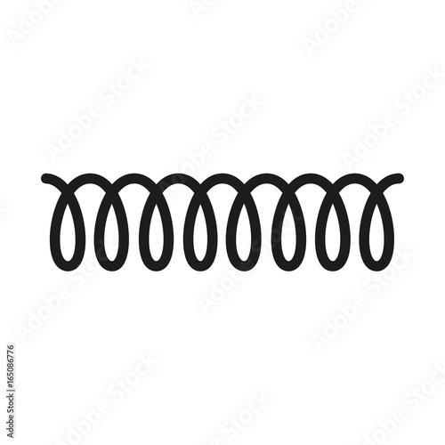 Spring helix sign simple vector isolated