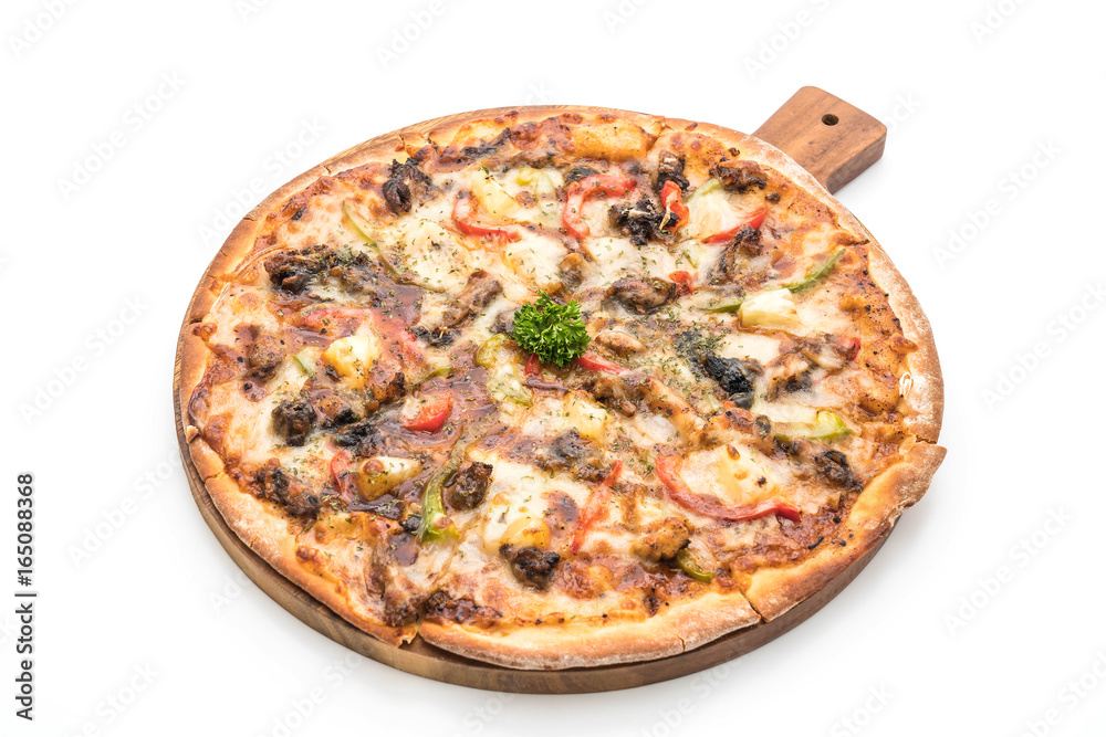 bbq pork pizza