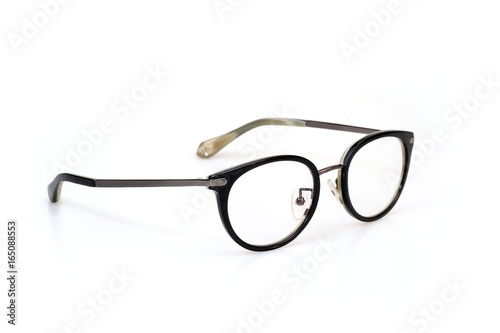Fashionable glasses on a white background