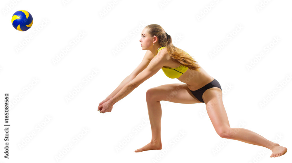 Girl beach volleyball player (ver with ball) Girl beach volleyball player (ver with ball)