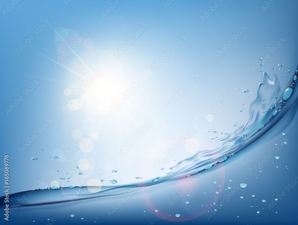 Waves on the water surface. Waves on the water surface.