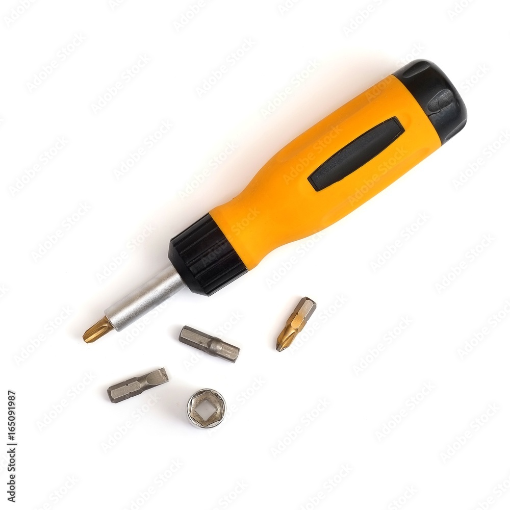 Hand tools for repair and installation: screwdriver with interchangeable tips Hand tools for repair and installation: screwdriver with interchangeable tips