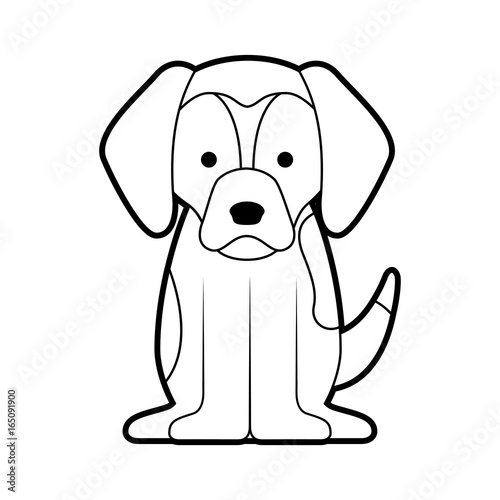 cute dog mascot icon vector illustration design