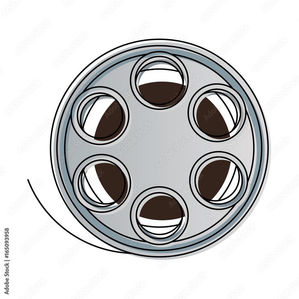 Fototapeta premium film stripe reel on movie cinema negative