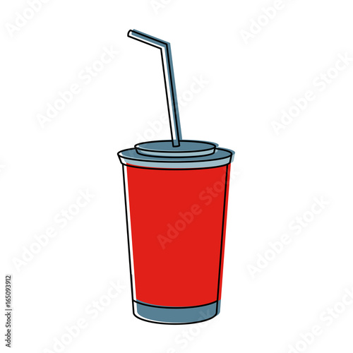 plastic cup soda cold beverage straw