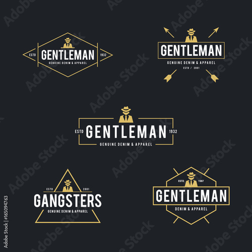 Vintage Gentleman suit badge and label
