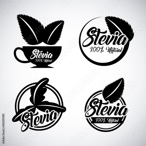 plant stevia natural sweetener icon vector illustration design graphic