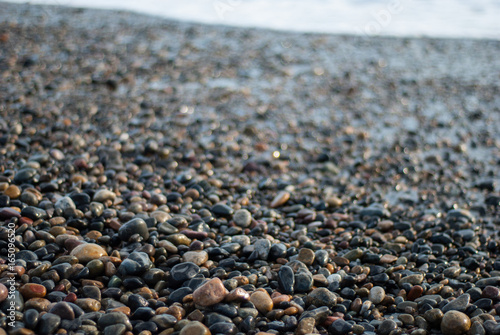 Abstract Rocks and Pebbles on the Beach