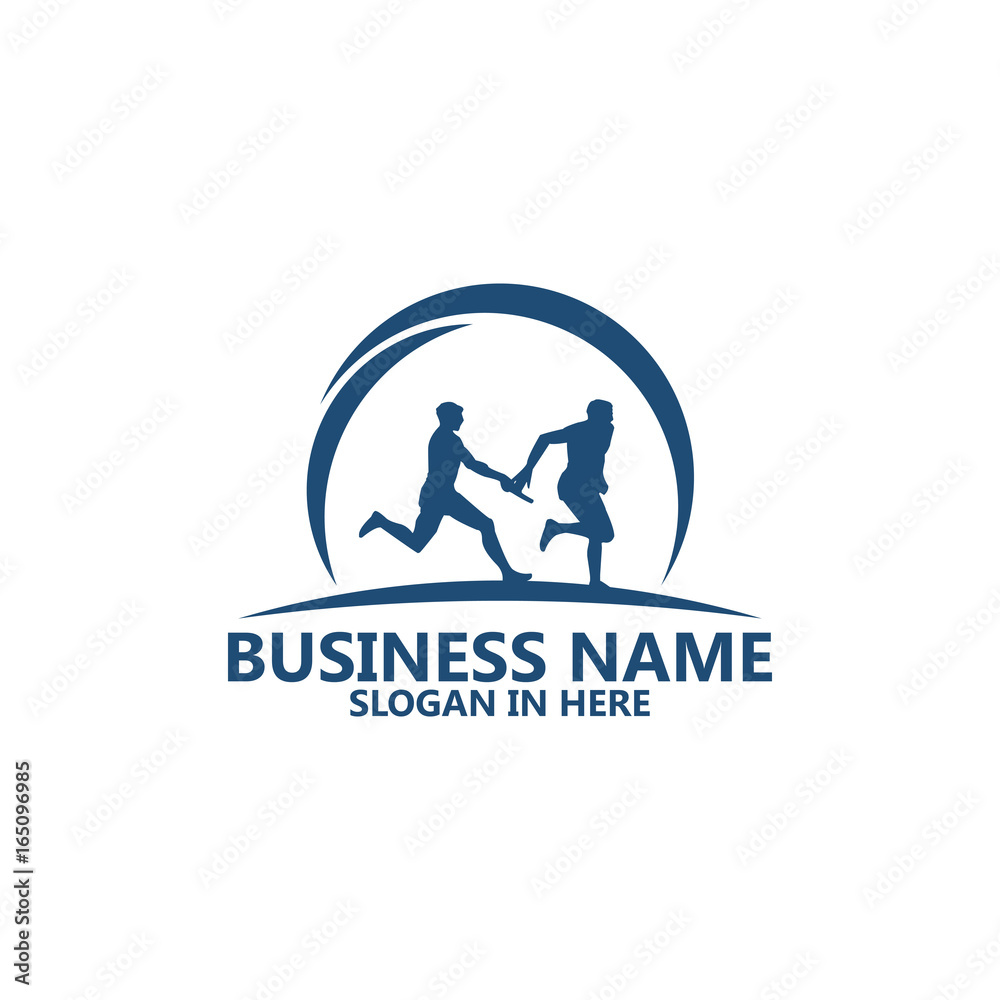 Run Relay Logo Template Design Run Relay Logo Template Design